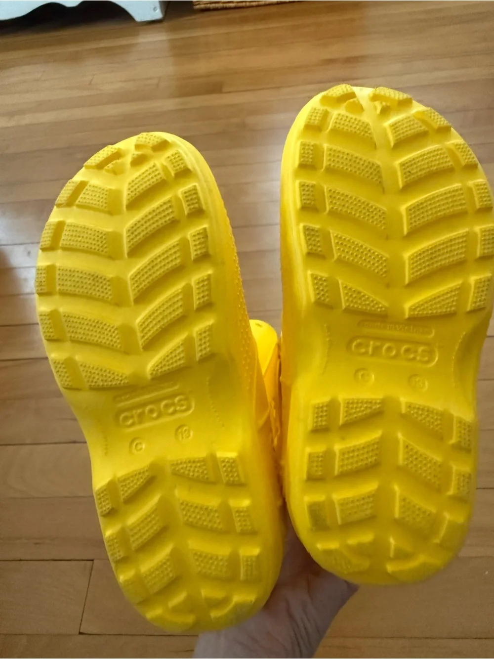 Little Kids Crocs Yellow Waterproof Rain Boots size 13